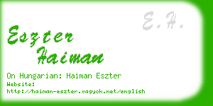 eszter haiman business card